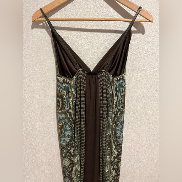 Rozae Nichols Vintage Y2K Indie Boho Paisley 100% Silk Maxi Dress USA Size Small - Picture 12 of 16